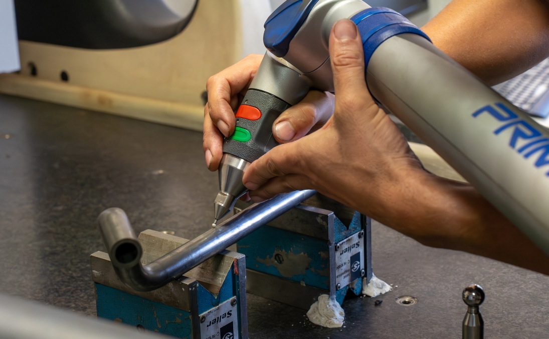 control dimensional en el curvado de tubos industriales